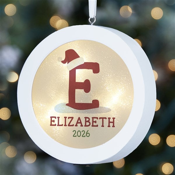 Initially Santa Personalized LED Light Ornament  - 43226