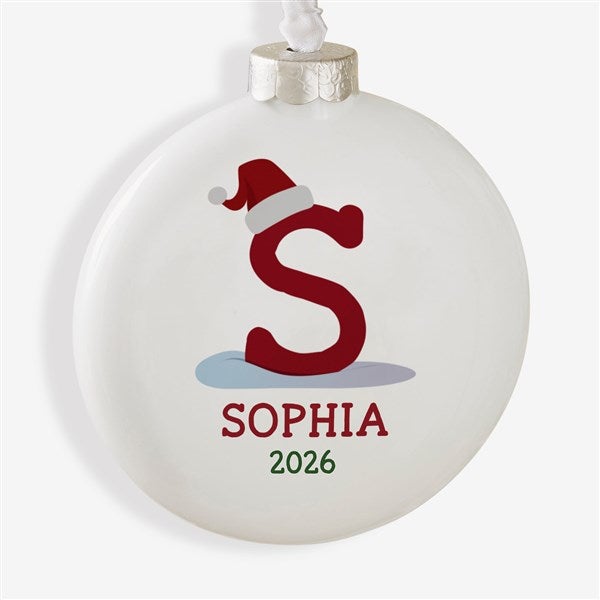 Initially Santa Personalized Deluxe Ornament  - 43227