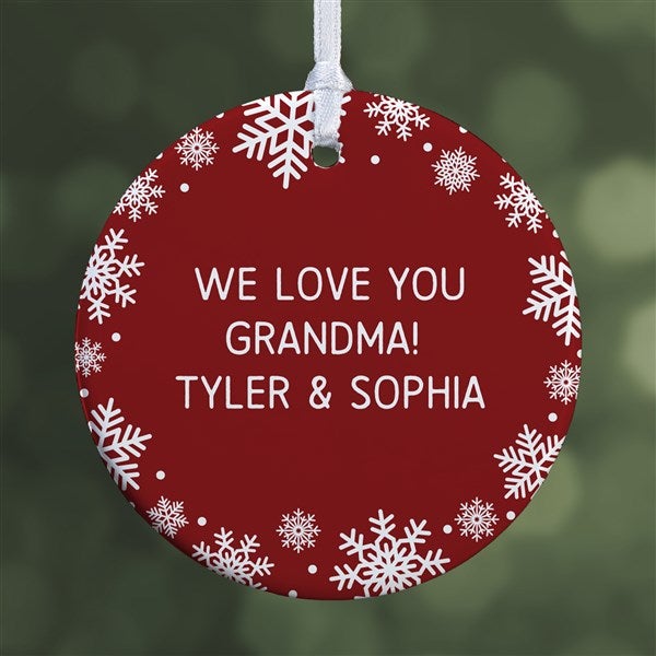 Snowflake Personalized Christmas Ornament - 43228