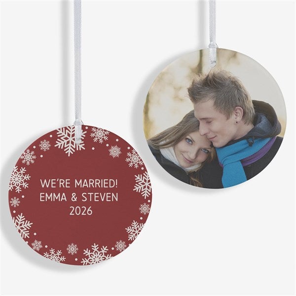 Snowflake Personalized Photo Christmas Ornaments - 43228