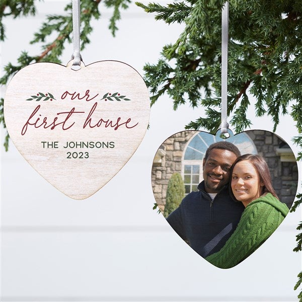 Our First Home Personalized Heart Christmas Ornaments - 43304