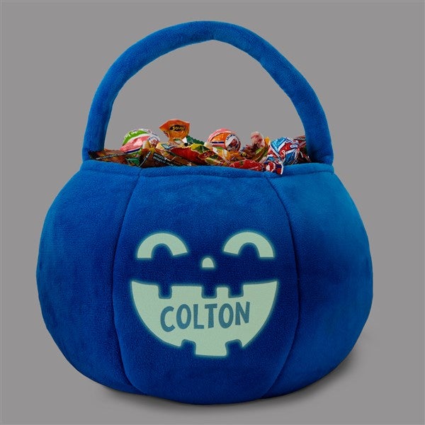 Jack-o-Lantern Personalized Halloween Pumpkin Treat Bags - Glow-In-The-Dark - 43326