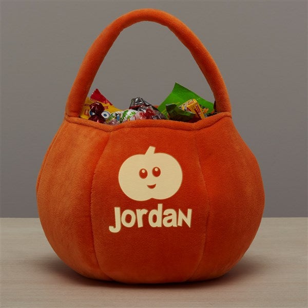 Glow-In-The-Dark Halloween Characters Personalized Plush Treat Bag - 43334