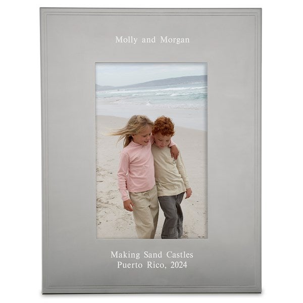 Engraved Kids Tremont Gunmetal 4x6 Picture Frame- Vertical/Portrait