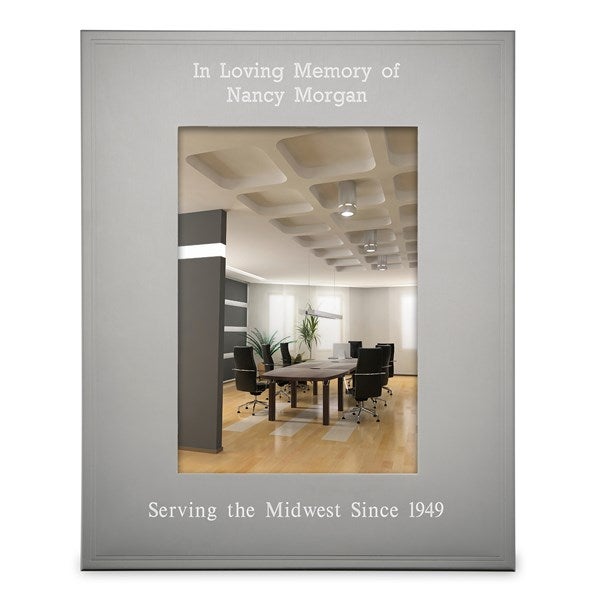 Engraved Office Tremont Gunmetal 5x7 Picture Frame Vertical/Portrait