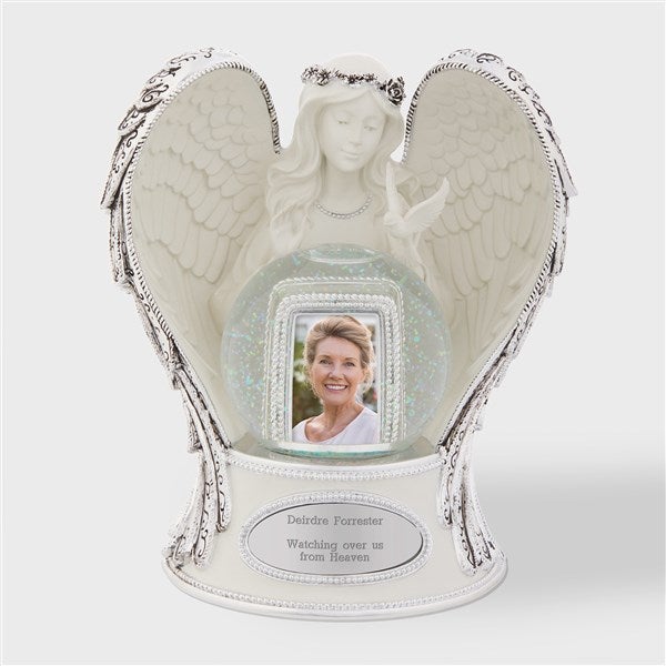 Engraved Memorial Guardian Angel Snow Globe - 43427