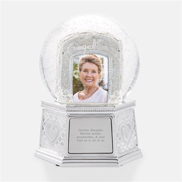 Engraved Memorial Photo Snow Globe