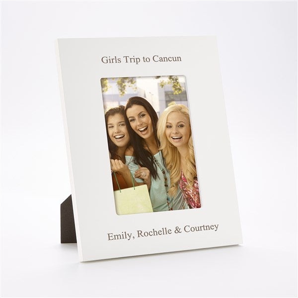 Engraved Friendship Everyday White 5x7 Picture Frame- Vertical/Portrait
