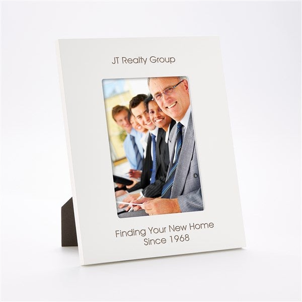 Engraved Business Everyday White 5x7 Picture Frame