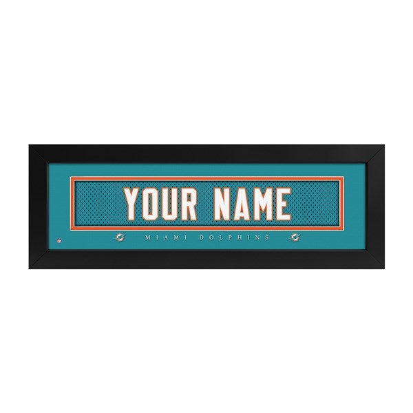 Miami Dolphins NFL Personalized Name Jersey Print
