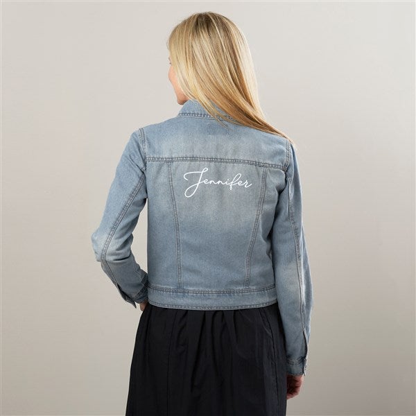 Classic Name Embroidered Jean Jacket  - 43659