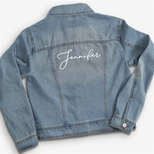 Classic Name Embroidered Jean Jacket  - 43659