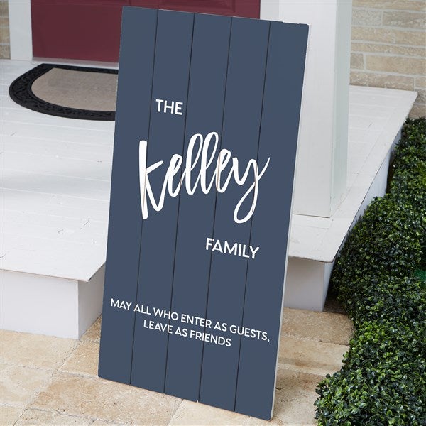 Bold Family Name Personalized Standing Wood Sign - 43709