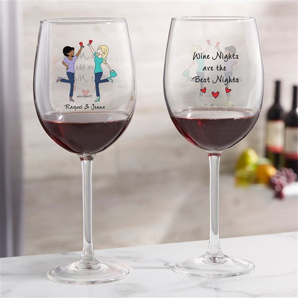 Cheers to Friendship philoSophie's Personalized Wine Glasses - 43715