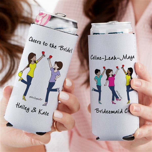 Cheers to Friendship philoSophie's® Personalized Slim Can Holder  - 43718