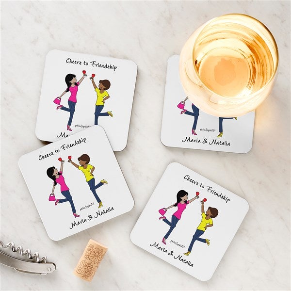 Cheers to Friendship philoSophie&#39;s® Personalized Coaster - 43722