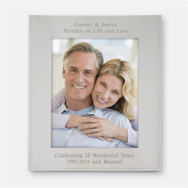 Engraved Tremont Silver 8x10 Picture Frame