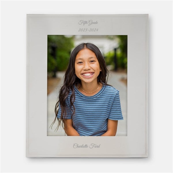 Engraved Tremont Silver School Portrait 8x10 Picture Frame