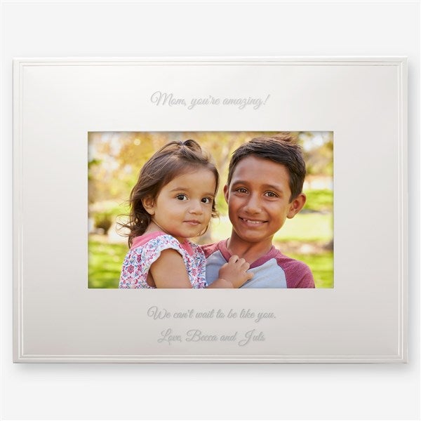 Tremont Personalized Silver Picture Frame for Mom Horizontal 5x7