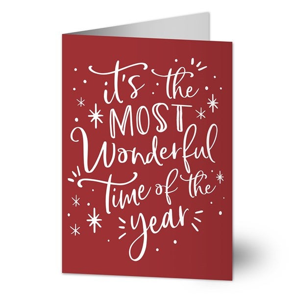 Most Wonderful Time Personalized Greeting Card - 43761