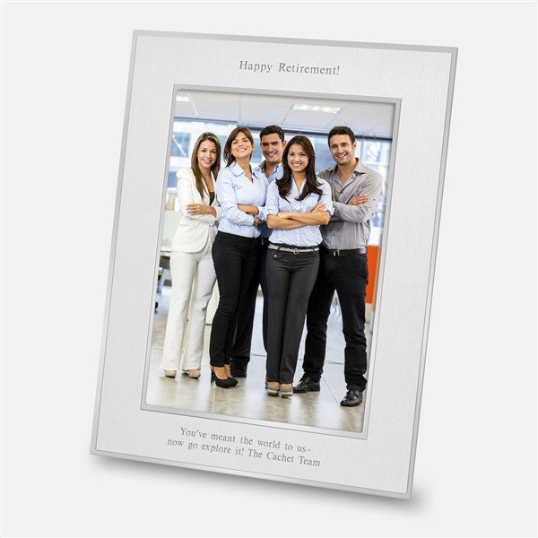 Business Personalized Flat Iron Silver 8x10 Picture Frame - 43783