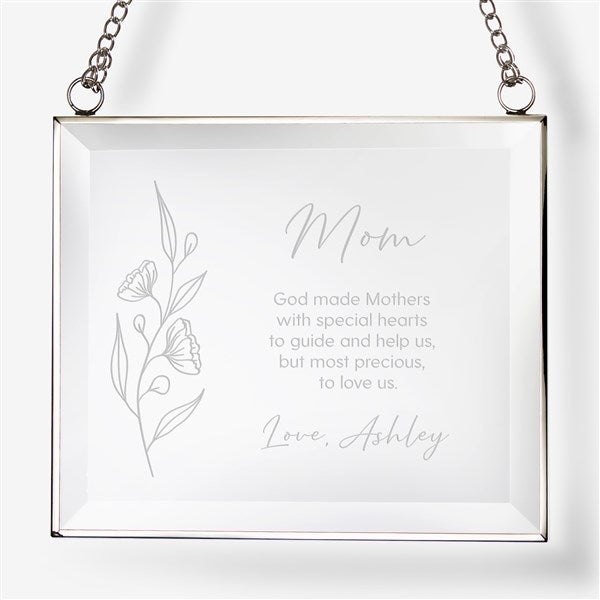 Floral Message For Mom Personalized Glass Suncatcher - 43791