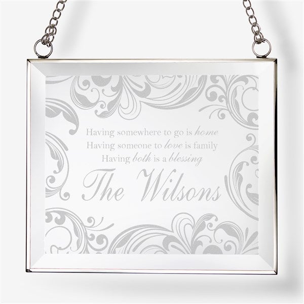 Christmas Blessings Personalized Glass Suncatcher  - 43792