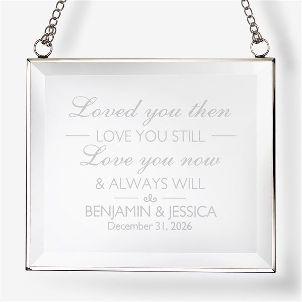 I Love You Personalized Glass Suncatcher  - 43793