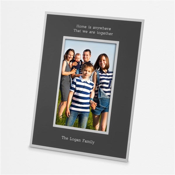 Engraved Flat Iron Black 4x6 Picture Frame