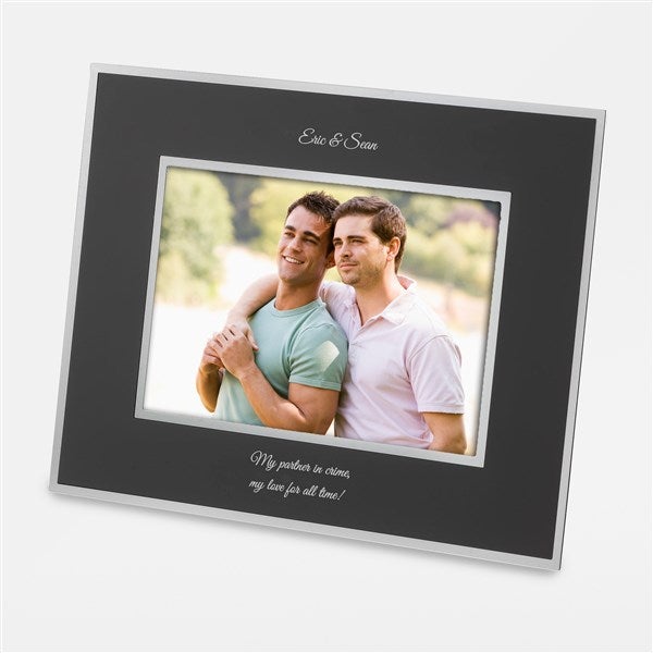 Engagement Engraved Flat Iron Black 5x7 Picture Frame - 43808