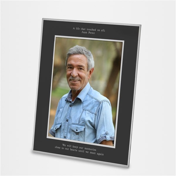 Memorial Engraved Flat Iron Black 8x10 Picture Frame - 43815