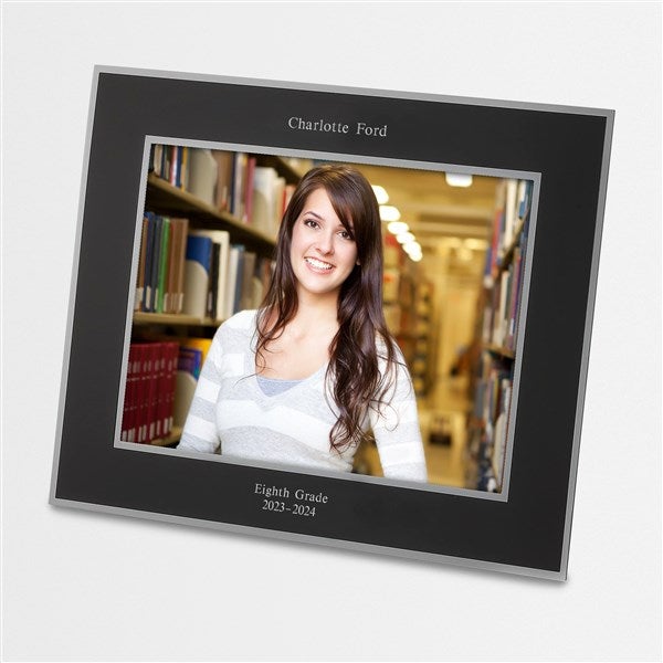 School Engraved Flat Iron Black 8x10 Picture Frame - 43816