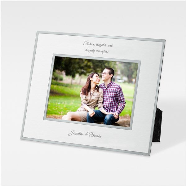 Engraved Engagement Flat Iron Silver 5x7 Picture Frame - 43832