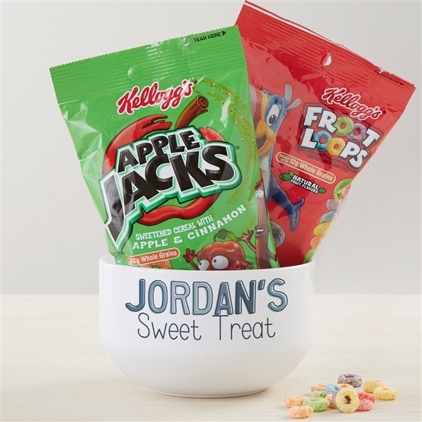 Ombre Name Personalized 14 oz. Snack Bowl with Cereal Bundle  - 43860