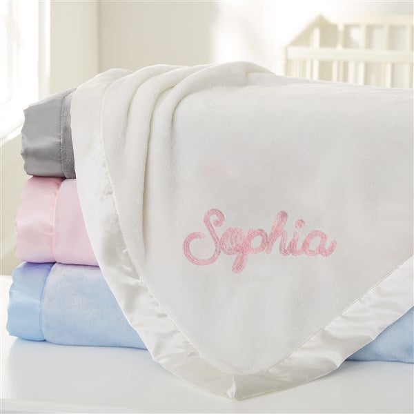 Modern Name Embroidered Baby Blanket - 43866