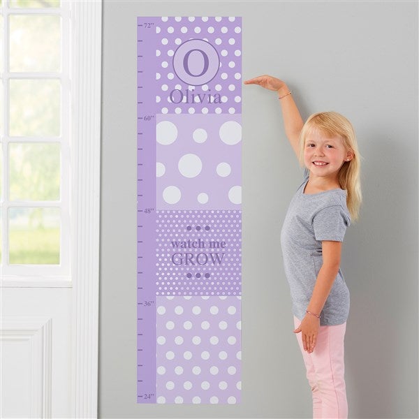 Polka Dot Personalized Wall Decal Growth Chart  - 43874