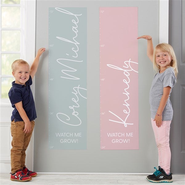 Simple and Sweet Personalized Wall Decal Growth Chart  - 43881