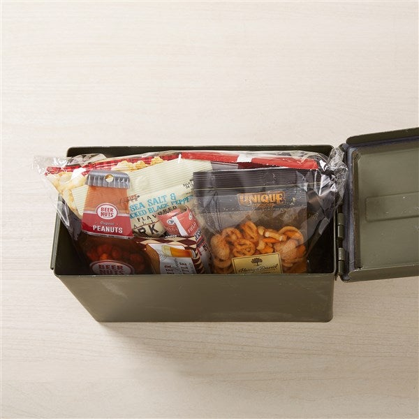 Authentic Personalized Ammo Box with Snack Gift Set