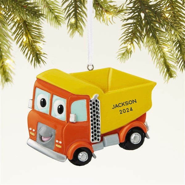 Dump Truck Personalized Ornament  - 43950