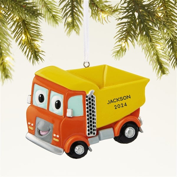 Dump Truck Personalized Ornament - 43950