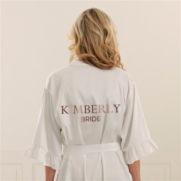 Bridal Party Personalized Ruffle Satin Robe - 43956