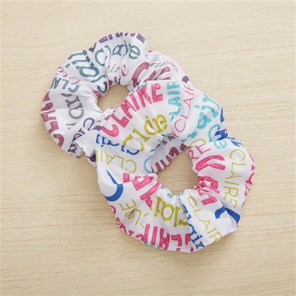 Repeating Name Personalized Scrunchie Set  - 43960