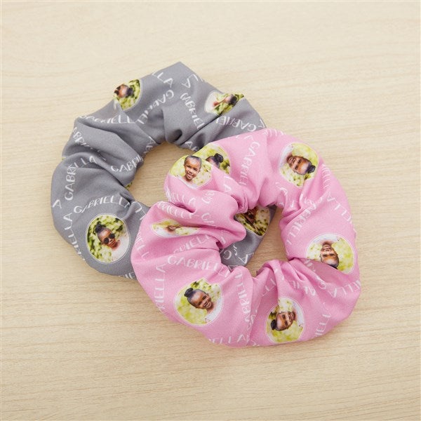 Photo Name Personalized Scrunchie Set  - 43975