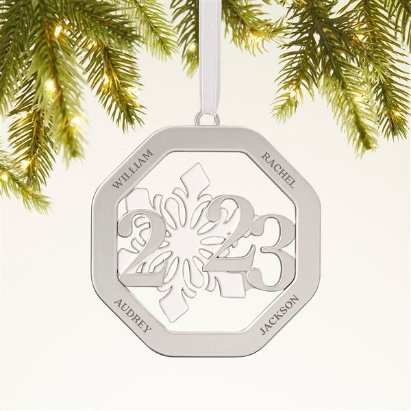 2023 Snowflake Year Personalized Metal Ornament  - 43982