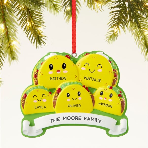 Taco Family Personalized Ornament  - 43984