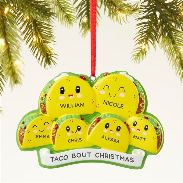 Taco Family Personalized Ornament  - 43984