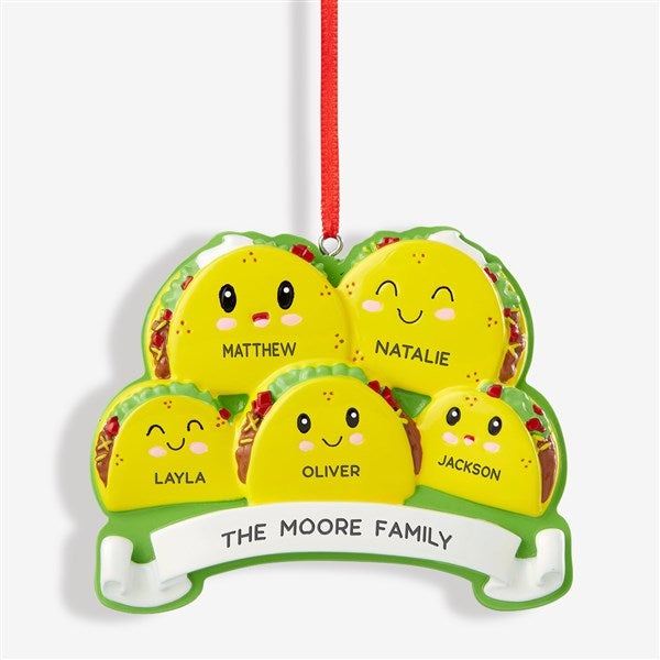 Taco Family Personalized Ornament  - 43984