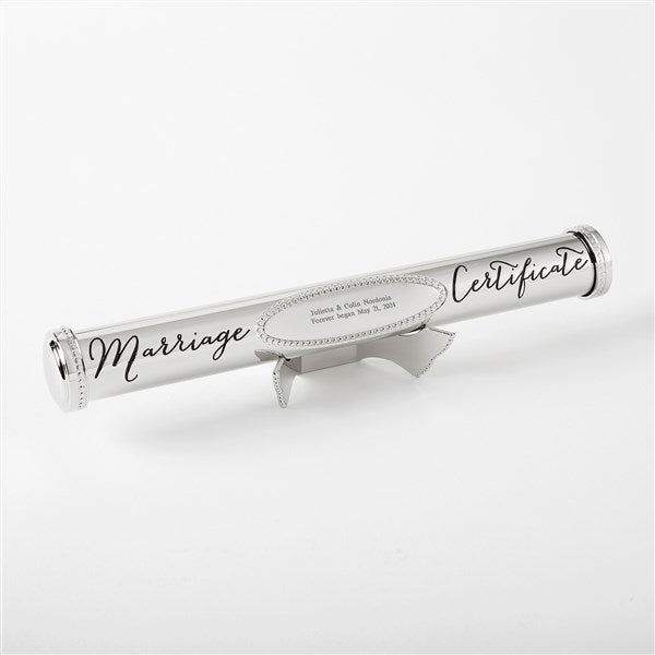 Engraved Wedding Certificate Holder