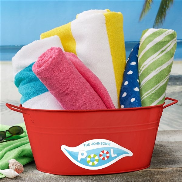 Pool Welcome Personalized Party Tub - 43998