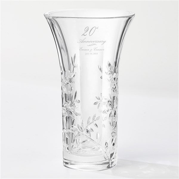 Vera Wang Personalized Anniversary Crystal Leaf Vase - 44063